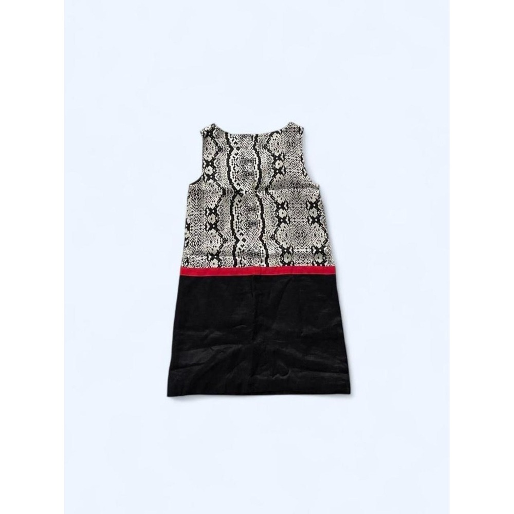 Linen snake print sleeveless dress size 4 by LOFT